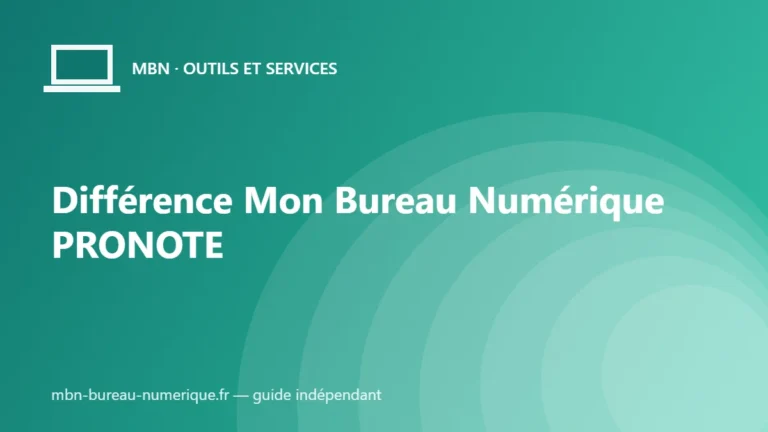Différence Mon Bureau Numérique PRONOTE