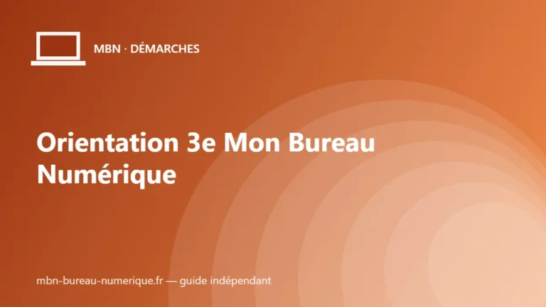 Orientation 3e Mon Bureau Numérique
